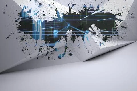 Splash showing technology interface Stockillustratie