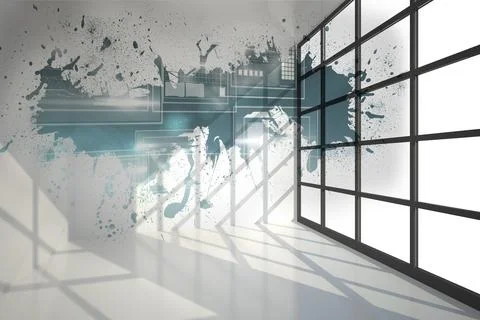 Splash showing technology interface Stock Illustration