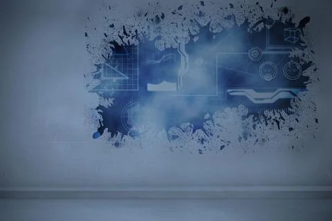 Splash showing technology interface Stock Illustration