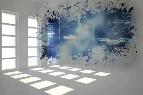 Splash showing technology interface Stock Photos