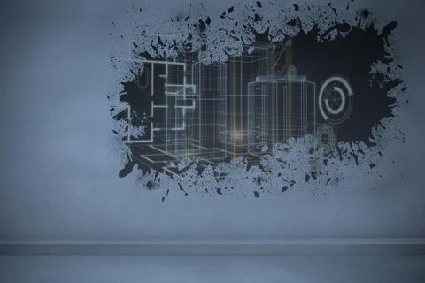 Splash showing technology interface Stockfoto's