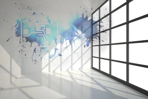 Splash showing technology interface Stockfoto's