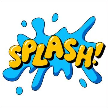 Splash sound effect illustration Stock Illustration