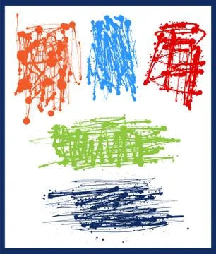 Splash spray abstract patterns Stock Illustration