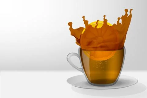Splash of tea Stock Illustration
