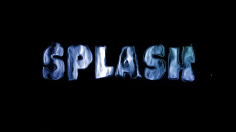Splash text animation with water splash transition Stock Footage 332887157