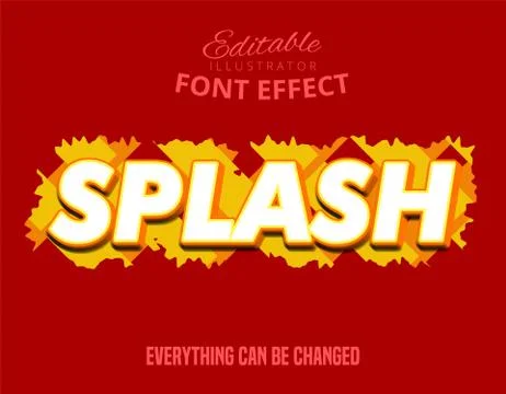 Splash text, roughen text effect Stock Illustration