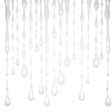 Splash of thick white liquid. 3d illustration, 3d rendering. Illustrazione stock