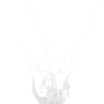 Splash of thick white liquid. 3d illustration, 3d rendering. Stock-Illustration