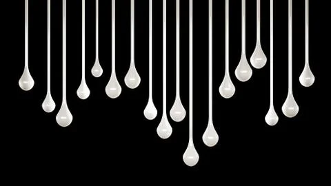 Splash of thick white liquid on a black background. 3d illustration, 3d rende Stock-Illustration