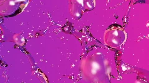 Splash of Transparent Liquid on Gradient Background Stock Footage 303823079