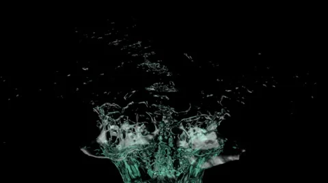 Splash of turquoise water in slow motion - seamless loop (FULL HD) 스톡 동영상 37730108