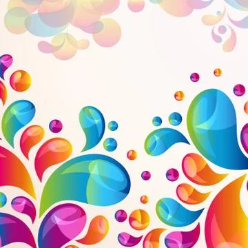 Splash vector background cover template. Stock Illustration