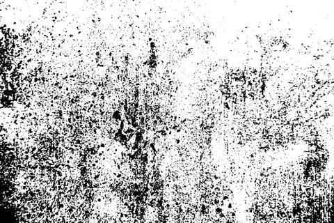 Splash Vector Seamless Pattern. Black and White Hand Drawn Spray Texture. Black Illustrazione stock