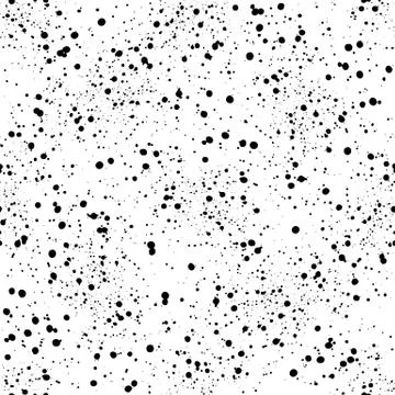 Splash vector seamless pattern. Black and white hand drawn spray texture. Bla Stock Illustration