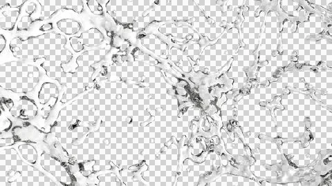 Splash of Viscous Transparent Liquid Stock Illustration