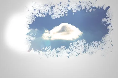 Splash on wall revealing cloud Stock Photos