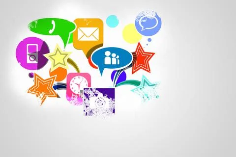 Splash on wall revealing computer applications Illustrazione stock