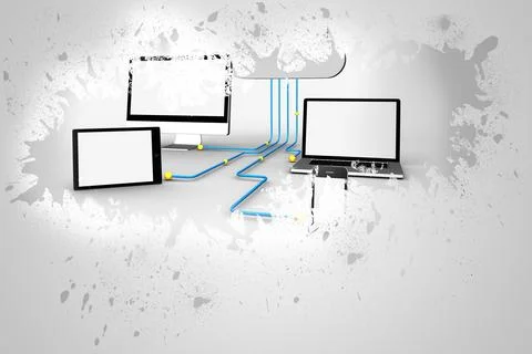 Splash on wall revealing file transfer graphic Stock Illustration