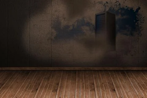 Splash on wall revealing server tower Stock Photos