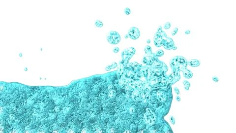 Splash water background, water drops, 3d rendering Stock Illustration
