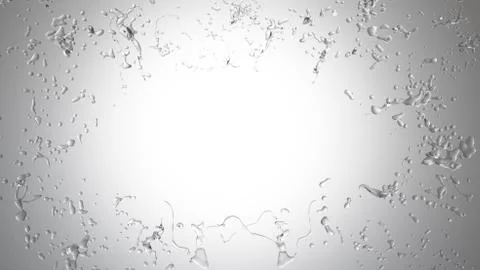 Splash water on a black background. 3D illustration, 3D rendering Stock Illustration