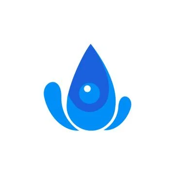 Splash Water Drop Ilustração Stock