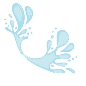 Splash water drop vector icon Stock Illustration