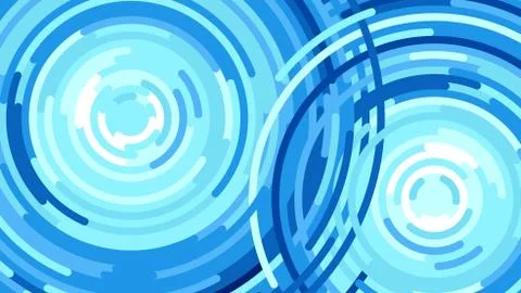 Splash a water drop, waves from the rain, Vector flat illustration Stock Illustration