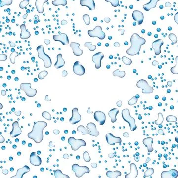 Splash water drops template banner vector Stock Illustration
