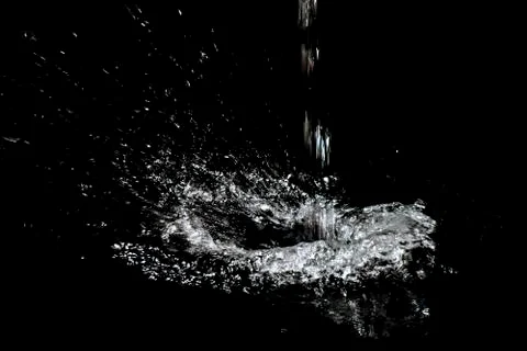 Splash of water. Isolate on black background Foto stock