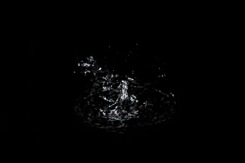 Splash of water. Isolate on black background Stock Photos