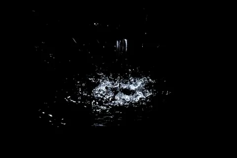 Splash of water. Isolate on black background Stock-Fotos