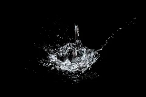 Splash of water. Isolate on black background Foto stock