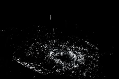 Splash of water. Isolate on black background Stock Photos