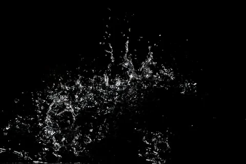Splash of water. Isolate on black background Stock Photos