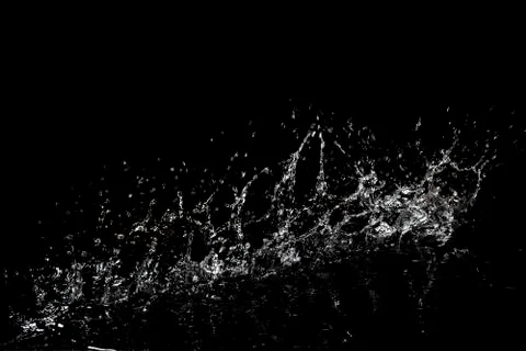 Splash of water. Isolate on black background Stock Photos