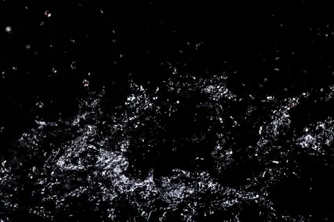 Splash of water. Isolate on black background Foto stock
