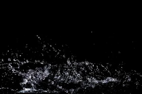 Splash of water. Isolate on black background Stock Photos