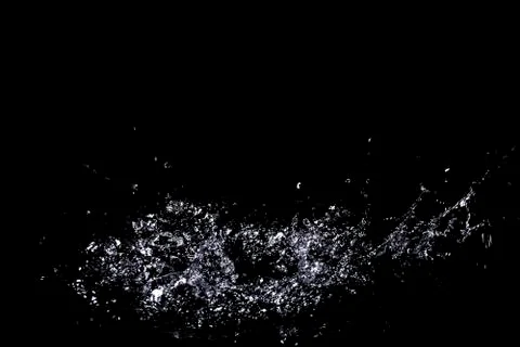 Splash of water. Isolate on black background Stock Photos