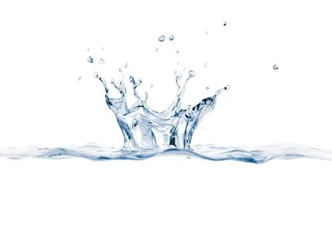 Splash water isolated on white background. Stock Illustration