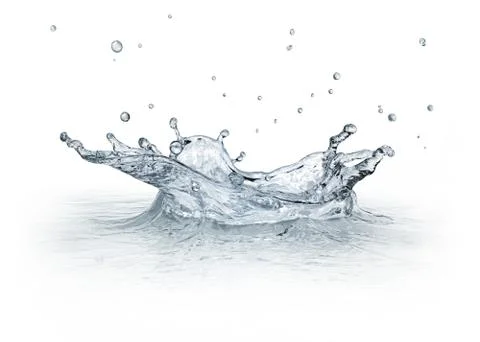 Splash water isolated on white background. Stock Illustration