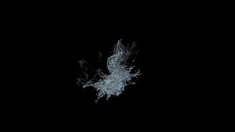 Splash of Water with Splashes and Droplets Stock Footage 289506617