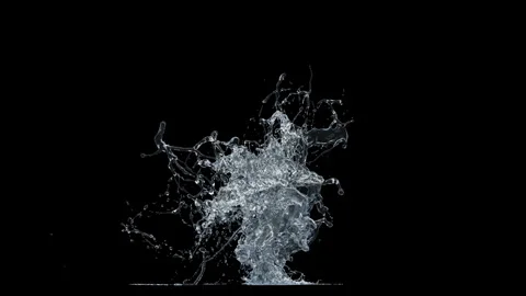 Splash of Water with Splashes and Droplets Stock Footage 289512600