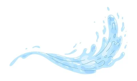 Splash of water, wave figure. Vector illustration. Stock Illustration