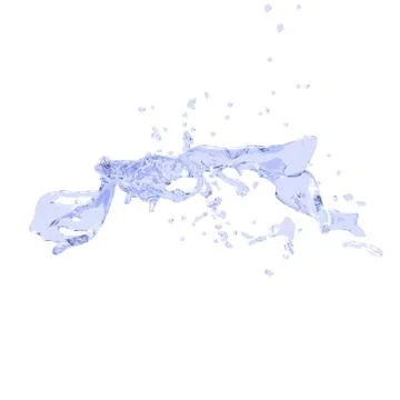 Splash water on a white background Stock Illustration
