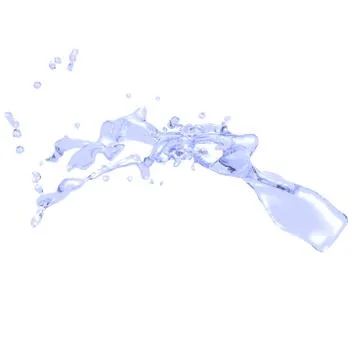 Splash water on a white background Stock Illustration