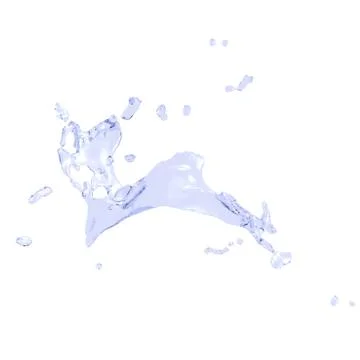 Splash water on a white background Stock Illustration