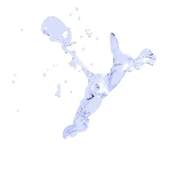 Splash water on a white background Stock Illustration