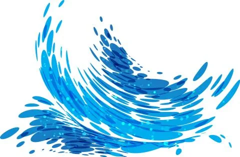 Splash water on white Stock Illustration